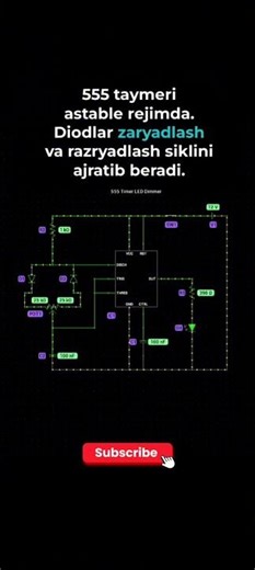 💡 Project: 555 Timer PWM LED Dimmer Circuit