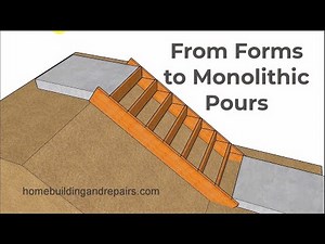 Building Concrete Stairs Between Fixed Landings - Guide Board Layout and Mix Ratios