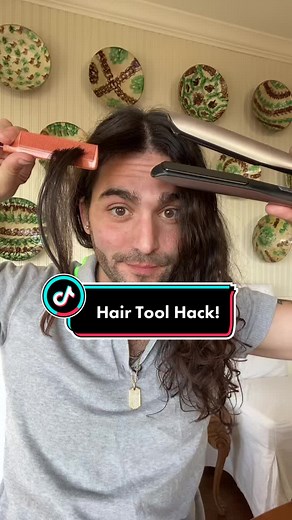 using ur #hairstraightener w/ a comb is actually harder than it looks! But this straightening comb makes it easier! #hairtool #hairhacks