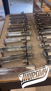 Thursday morning, crew on the grind! A lot of parts lined up for engraving! Crew knocking them out! #lowrider #chromeengraved #lowridershow #customerparts #krazykutting #LowriderArt #teamwork | Krazy Kutting