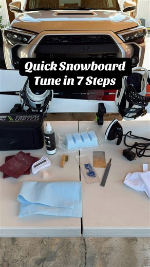 Quick Snowboard Tune in. 7 Steps #snowboardtips