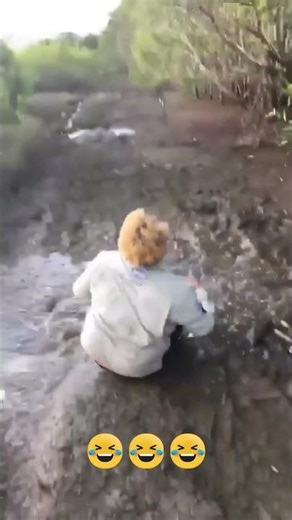 😂 Bro Slips Hard on Muddy Road! Funniest Fall Ever 💦🤣