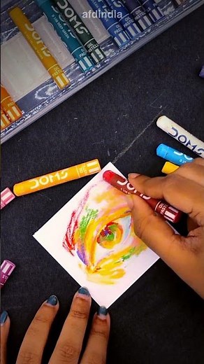 Viral Eye Drawing Time Lapse! | Oil Pastel Art Tutorial for Beginners