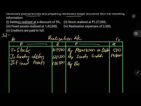 How to prepare realisation account | Practical sum |Explain in Assamese