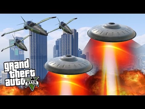 ALIEN UFO INVASION! (GTA 5 Mods)