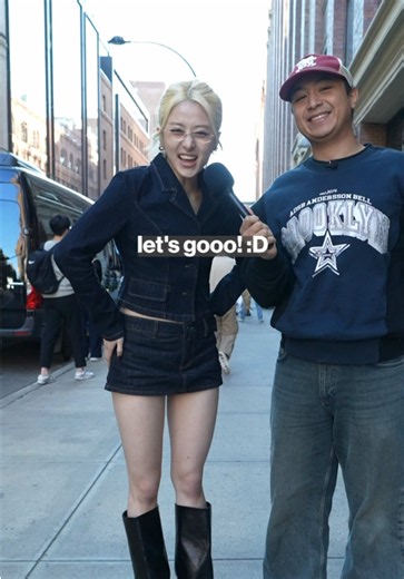 YUNJIN (of LE SSERAFIM) and I Do Street Interviews in New York City #LE_SSERAFIM