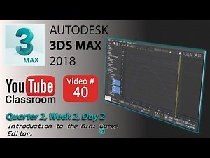 3DS Max 2018 Class #40 (Exploring the Mini Curve Editor)