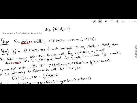 Mathematical Proofs - Lecture 6 - Induction