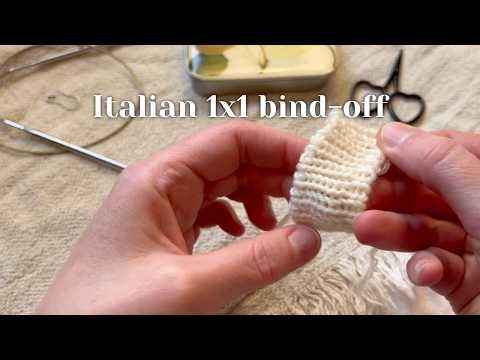 Italian bind-off for 1x1 ribbing | knitting tutorial