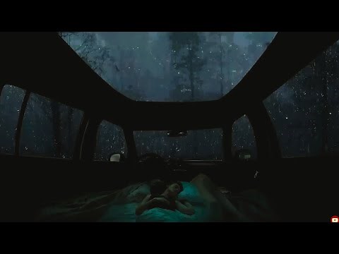 Sleep Deeply in 3 Minutes with Gentle Rain and Thunder Hitting the Car Roof in a Peaceful Village