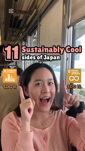 11 Sustainably Cool Sides of Japan! 🌱🇯🇵 ❓Which one should your country adopt ASAP? 🗳️Pick your fave (I’m all about #11!) SDG 12: Responsible Consumption and Production - Less CO2 emitting Spaghettis - Eco-prices for nearly expired food at 7-11 - Trash seperation system - Centralised Election Campaign Boards SDG 11: Sustainable Cities and Communities - Disaster relief function Vending Machines - Hydrogen-filed bus - Human-centered & Inclusive infrastructure design - AI integration to combat l
