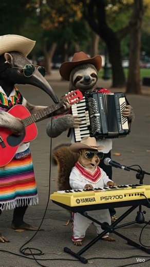 Lo tres amigos tocando la flaca