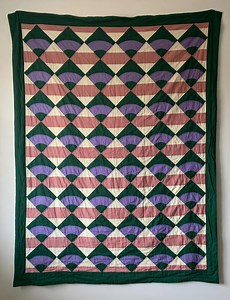 Vintage Drunkard's Path Quilt Pastel Purple Green Peach Queen Size Handmade Retro Modern Bedding - Etsy Canada