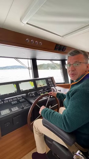 Making her world premeire at tAnacortes Boat & Yacht Show — North Pacific 590 Skylounge. North Pacific Yachts designed the 590 with interior space in mind. According to the company, the vessel offers more living space than other boats in its size range and is more comparable to many 70-foot boats, with the benefit of less LOA when finding slips and in handling. The boat has three staterooms and three heads, plus crew quarters. #passagemaker #passagemakermagazine #trawler #trawlers #trawlerlife #