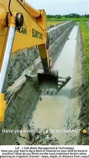 Excavator Digging a Water Channel – Bringing Life to the Fields! 🚜💧