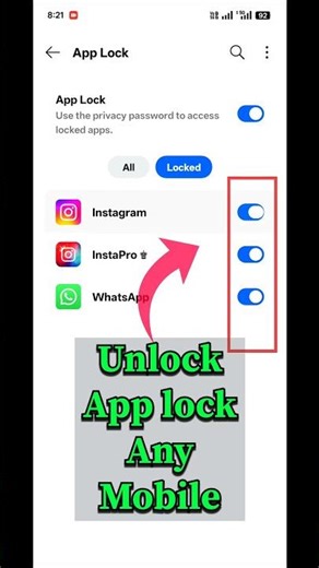 How to Turn Off App Lock | App lock kaise hataye #shorts #shortvideo #viral