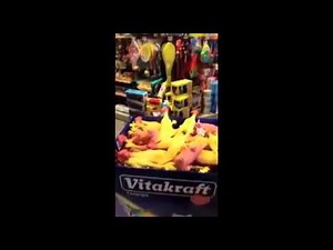 Many rubber chickens