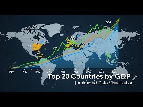 Top 20 Countries by GDP (1960–2023) | Animated Data Visualization