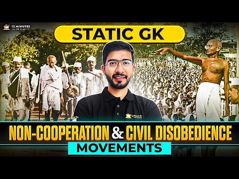 Civil Disobedience & Non-Cooperation Movement | Modern History Static GK for CLAT & AILET