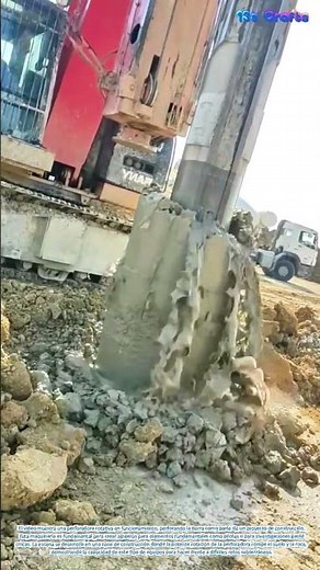 Perforación rotativa en acción: excavando el suelo