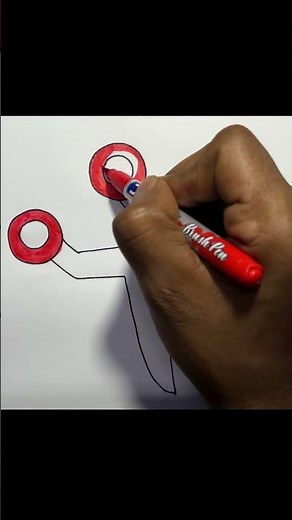 Speed sketch of a scissor for beginners/ How to draw a scissor/ step by step drawing of a scissor