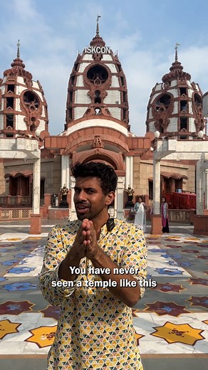 The ISKON temple in Delhi #blessedarch #architecture #design #temple #delhi | BlessedArch