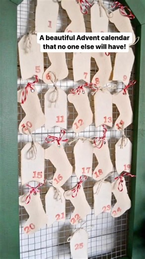 From curbside find to fun Advent calendar!!! Get the full tutorial and supply list here: mycreativedays.com/fabric-advent-calendar/ | My Creative Days