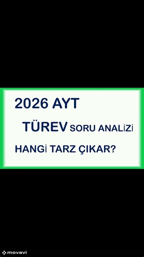 2026 YKS Derivative Question Analysis #yks