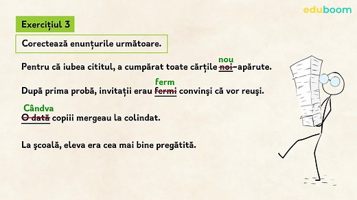 Adverbul. Exerciții. Limba și literatura română clasa a 7-a