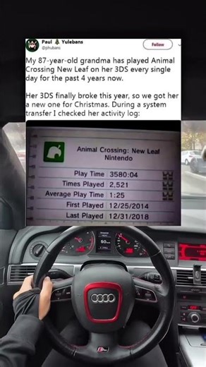 My 87-year-old grandma has played Animal Crossing New Leaf(berbec)