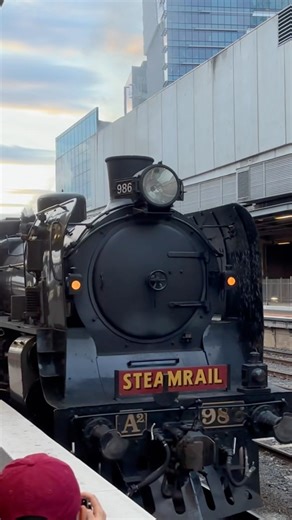 A2986 Steam Loco Arriving into Southern Cross Station (sorry video is a bit to close up)#2026 #train