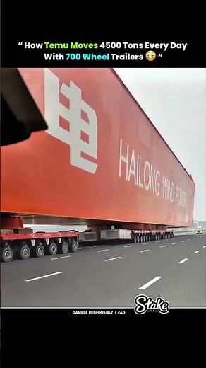 How temu moves 4500 toms Every Day with 700 wheel trailers.#temu #info #technology #facts #tech