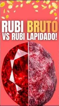 RUBI BRUTO vs LAPIDADO: a diferença de preço é absurda! #ouro #garimpo #viral #pedraspreciosas #rubi
