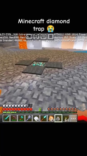 minecraft diamond trap 😭