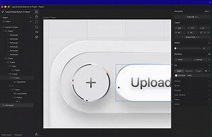 Liquid Metal UI buttons