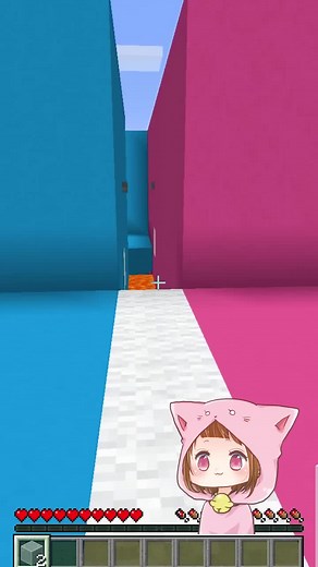 マインクラフトアスレチック: ちろるVSぴのの挑戦