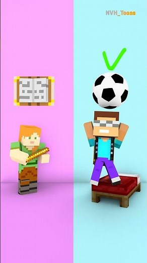Let's join Steve in making a random selection #minecraft #steve #animation #funny #alex