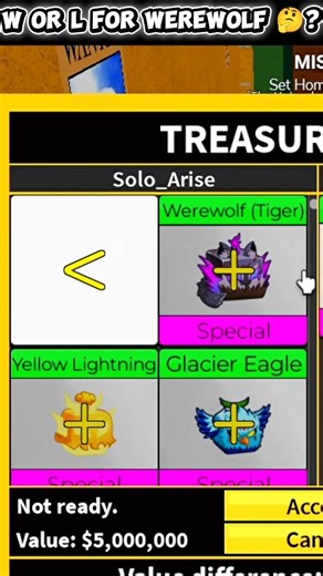 I got insane offer for werewolf in blox fruits ☠️!#roblox #bloxfurit