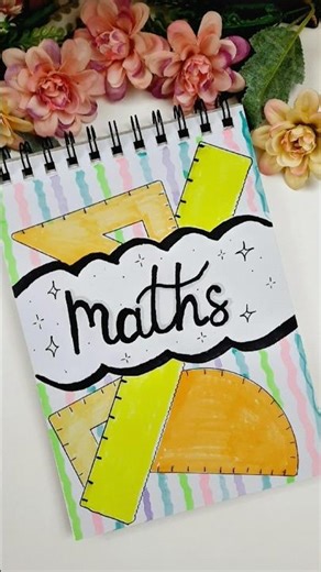 ✨ Aesthetic Maths Notebook Cover Idea 📐🌈 Easy & Cute DIY! #AestheticNotes#DIYNotebook#StudyWithMe