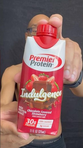 🍫 Premier Protein Chocolate Covered Strawberry Indulgence Shake 30g 🍓 #healthy #health #workout