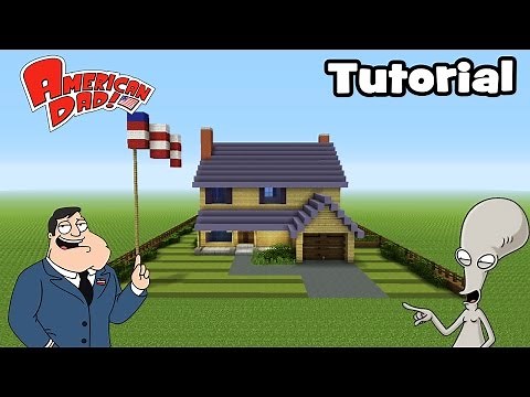 Minecraft Tutorial: How To Make the American Dad House! "American Dad"