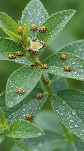 Real Ladybugs in Natural Scene 🐞🌸 | Raw Macro Nature Beauty #ladybug