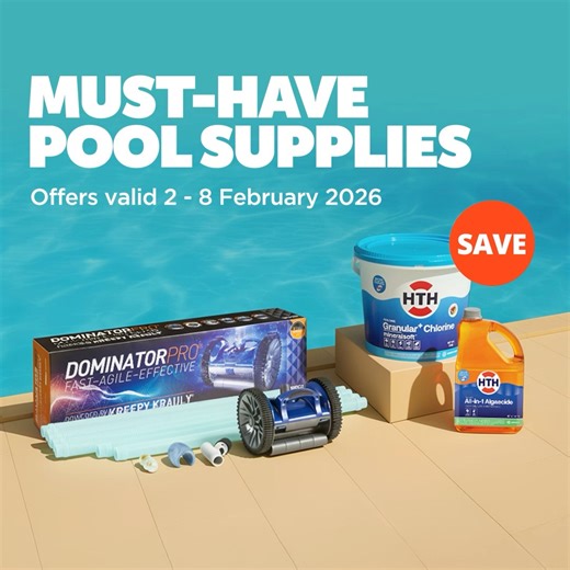 Must-have pool deals now on Sixty60. Save on Kreepy Krauly, HTH & more. While stocks last. T&Cs apply. | Checkers Sixty60