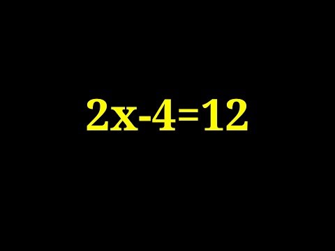 Equation 2x-4=12