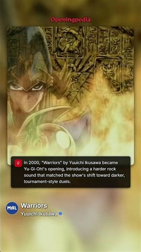 Warriors - Yuuichi Ikusawa Yu-Gi-Oh! OP 2000 Openingpedia - Discover openings, endings and OST of