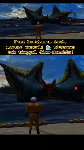 Kemunculan monster Pestar #ultraman #kaiju #monster #dermaga #pelabuhan #henshin #zetton #taro #dyna