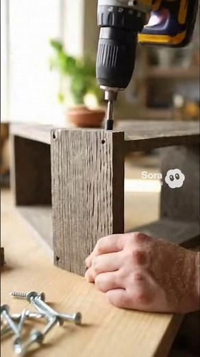 Build This Modern Wooden Shelf in 30 Minutes! 🪵✨#diy #diyasmr #diycrafts