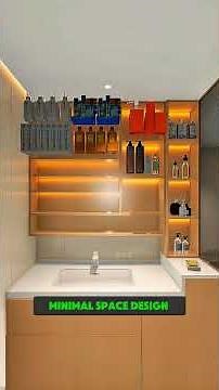 Modern Half-Wall Bathroom Design with Smart Storage & Luxury Organization