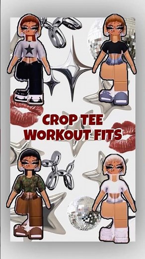 crop tee workout fits #roblox #robloxavatar #robloxcodes #robloxoutfits #robloxoutfitcodes #bayside