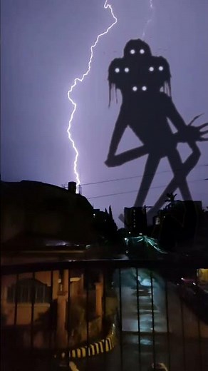 A Rare Trevor Henderson Tree Head Sighting During a Thunderstorm.